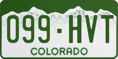 CO license plate 099HVT
