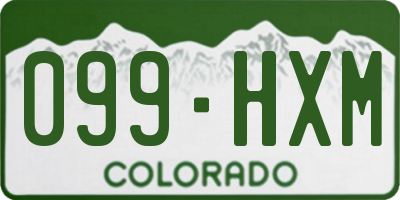 CO license plate 099HXM