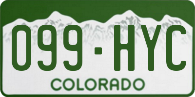 CO license plate 099HYC