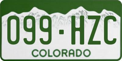 CO license plate 099HZC