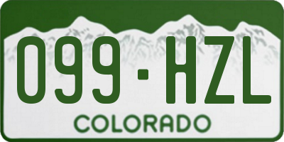 CO license plate 099HZL