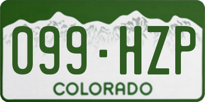 CO license plate 099HZP