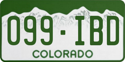 CO license plate 099IBD