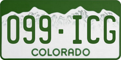 CO license plate 099ICG