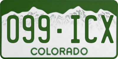 CO license plate 099ICX