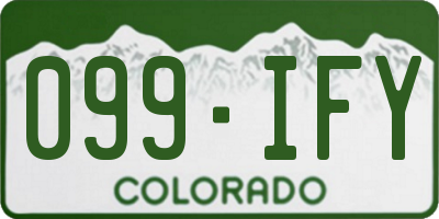 CO license plate 099IFY