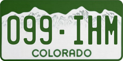 CO license plate 099IHM