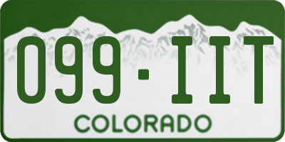 CO license plate 099IIT