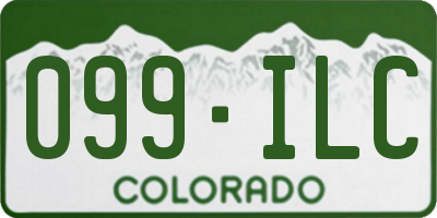 CO license plate 099ILC