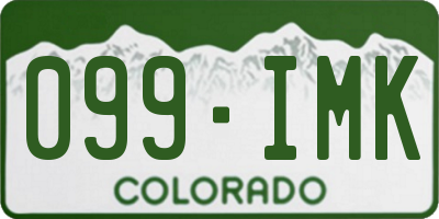 CO license plate 099IMK