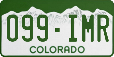 CO license plate 099IMR