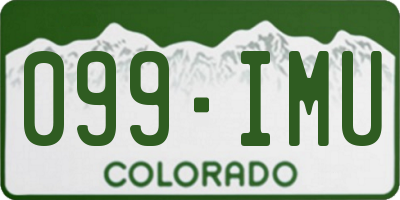 CO license plate 099IMU