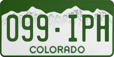 CO license plate 099IPH