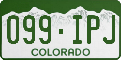 CO license plate 099IPJ