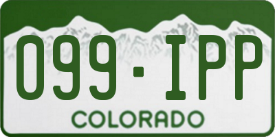 CO license plate 099IPP