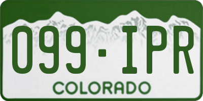 CO license plate 099IPR