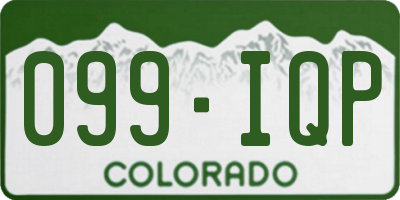 CO license plate 099IQP