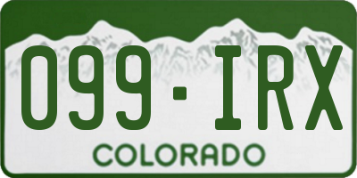 CO license plate 099IRX