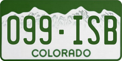 CO license plate 099ISB