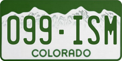 CO license plate 099ISM