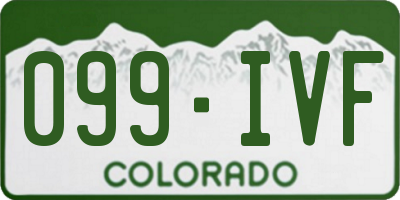 CO license plate 099IVF