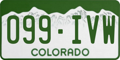 CO license plate 099IVW