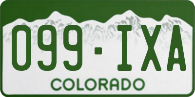 CO license plate 099IXA
