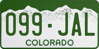 CO license plate 099JAL