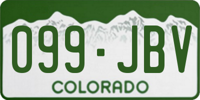CO license plate 099JBV