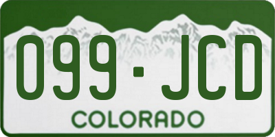 CO license plate 099JCD