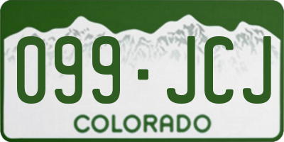CO license plate 099JCJ