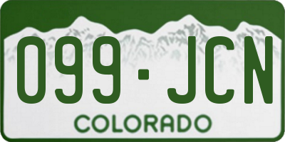 CO license plate 099JCN