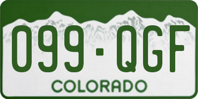 CO license plate 099QGF