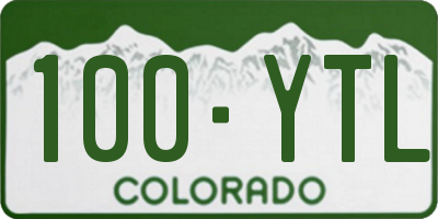 CO license plate 100YTL