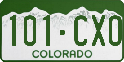 CO license plate 101CXO