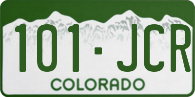 CO license plate 101JCR