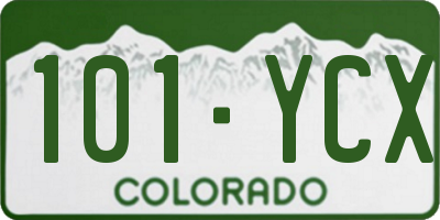 CO license plate 101YCX