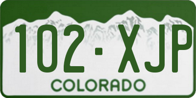 CO license plate 102XJP