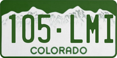 CO license plate 105LMI