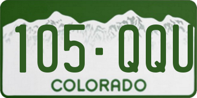 CO license plate 105QQU