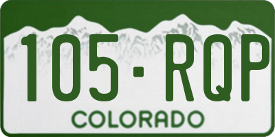 CO license plate 105RQP