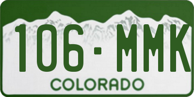 CO license plate 106MMK