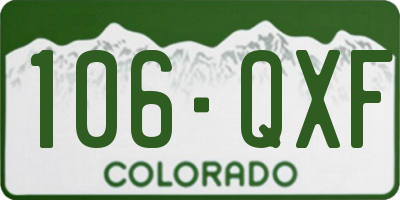 CO license plate 106QXF