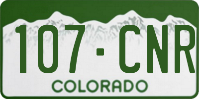 CO license plate 107CNR