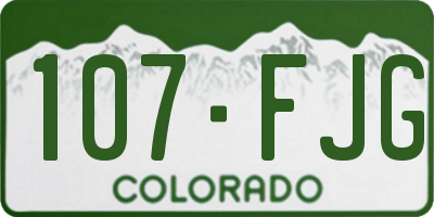 CO license plate 107FJG