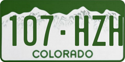 CO license plate 107HZH