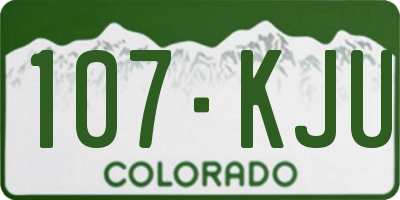 CO license plate 107KJU