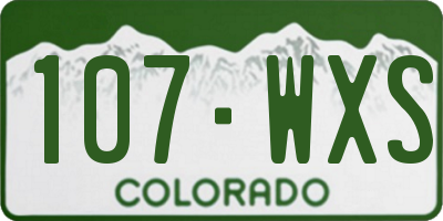 CO license plate 107WXS