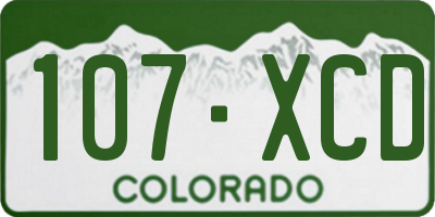 CO license plate 107XCD