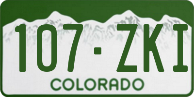 CO license plate 107ZKI